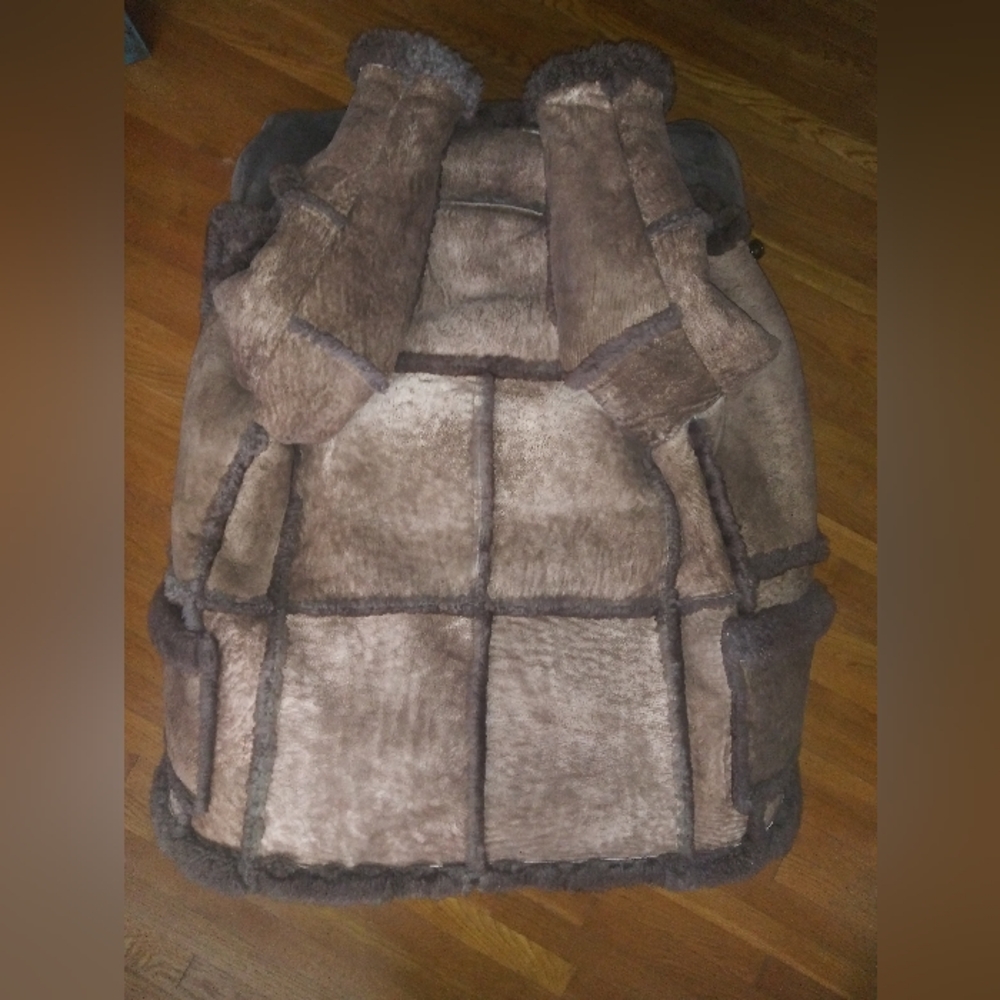 Ferris Bro's Furs Genuine Shearling Sheepskin Vintage Marlboro Man Style Jacket - Picture 3 of 15